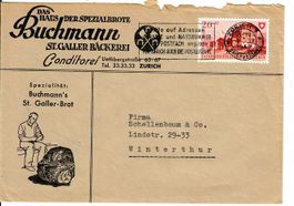 Brief, Buchmann`s St. Galler Brot  1948